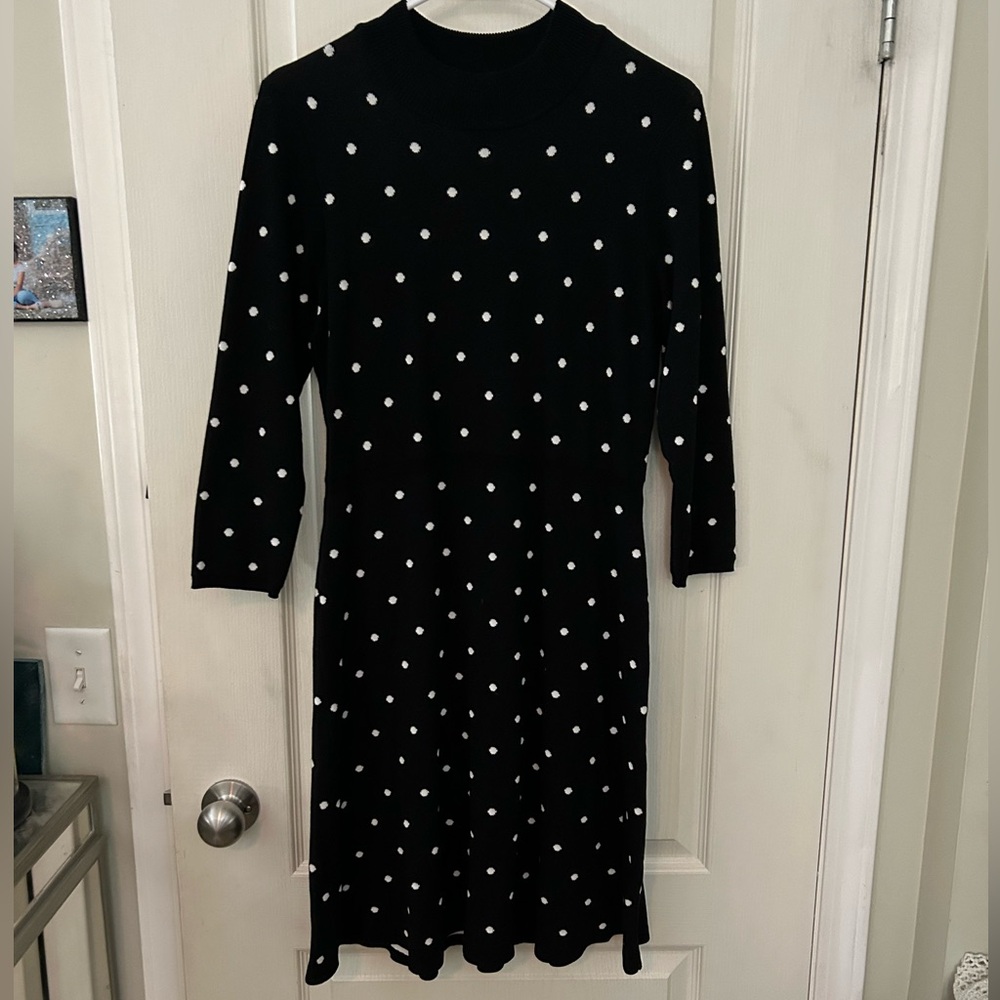 Julia Jordan Polka Dot Sweater Dress